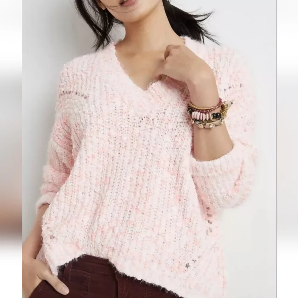Anthropologie Pilcro Rubie Textured Oversized Sweater